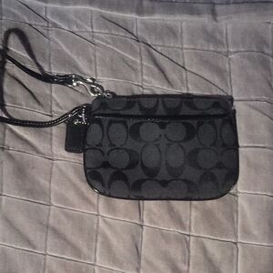 Coach Black Wristlet Clutch